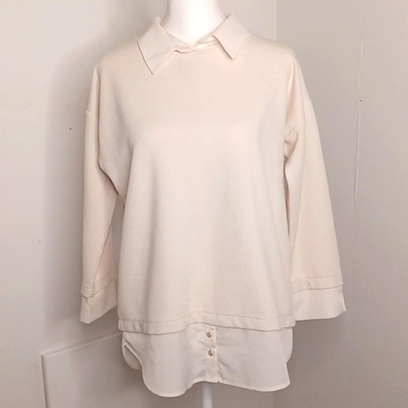 Ann Taylor Women's Casual Top Cream Color - Picture 1 of 8